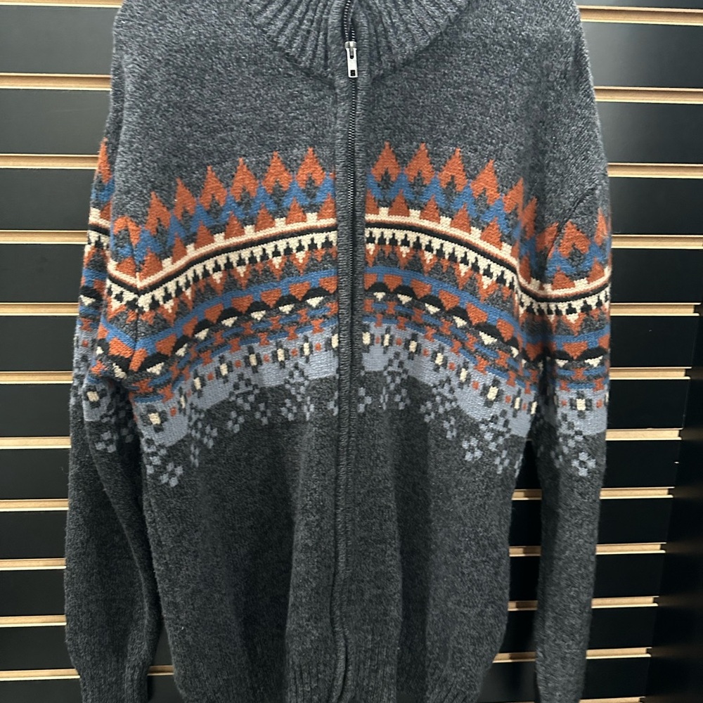 Stetson Charcoal with western Aztec pattern cotton and wool blend